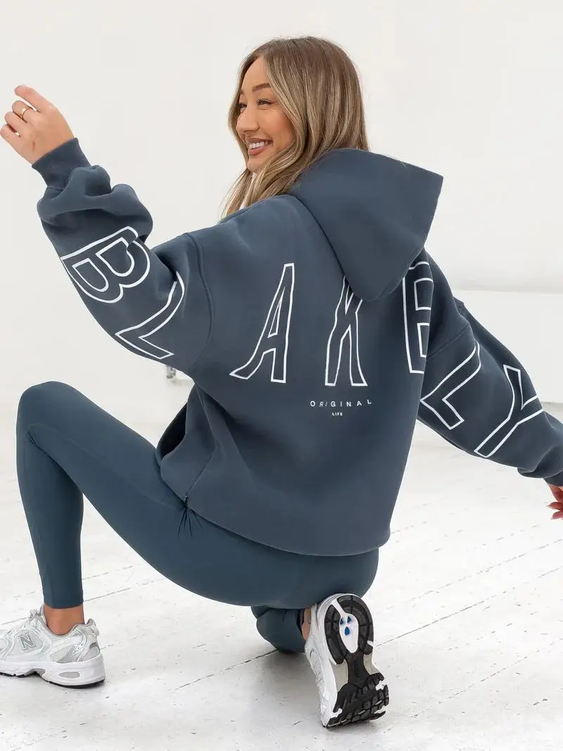 Hip-hop Harajuku High Street Trendy Brand Letter Print Oversized Hoodie Men Y2K 2025 Retro Gothic Punk Casual Sweatshirt Women