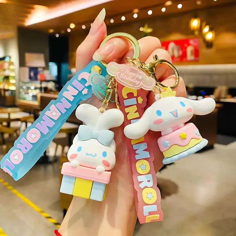 

Аниме Sanrio брелок Kawaii Cinnamoroll брелок для автомобиля мультяшный брелок Женская сумка Подвеска орнамент подарок для детей