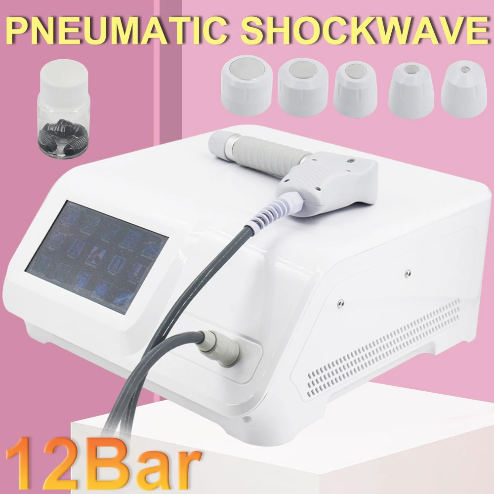 

Пневматическая амортизирующая волна для нового лечения Эд, 12 бар, Профессиональный аппарат для облегчения боли, массажер для расслабления тела