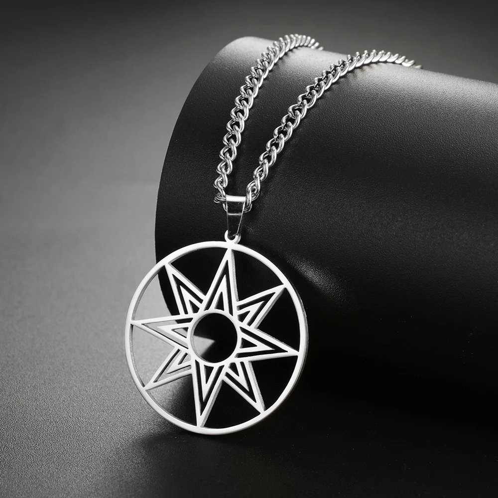 Dawapara Octagram-Halskette, Stern von Ishtar, Inanna-Göttin, Assyrian-Stern-Anhänger, Edelstahl, antike griechische Mythologie, Schmuck – Detail 13
