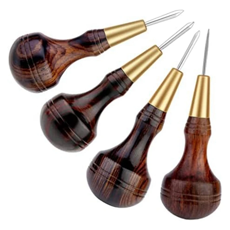 New Handmade Leather Goods DIY Sandalwood Diamond Awl Rosewood Diamond Cone Leather Awl Cone