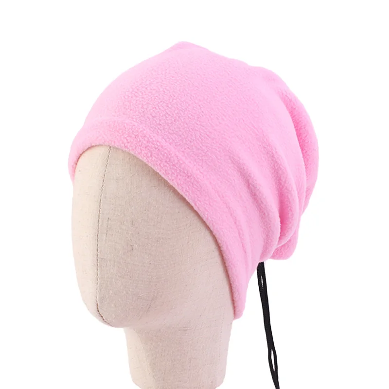 Polar Fleece Scarf Kids Girls Boy Polar Fleece Thickened Neck Warmer Scarf Tube Adjustable Face Cover Veil Camping Skiing Cap Headwear Warm Hat