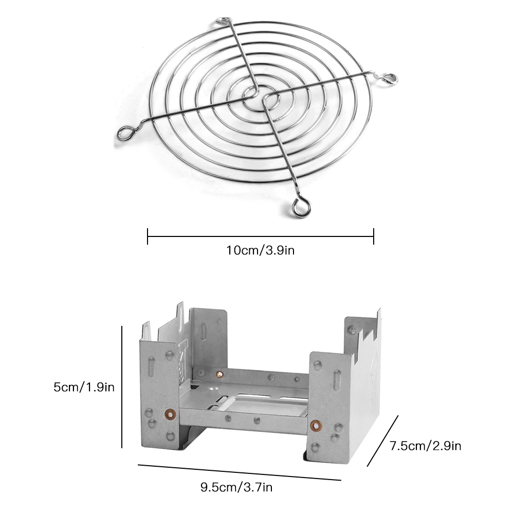 Description Picture 3 of itemCamping Stove, Stainless Steel Folding Alcohol Stove Alcohol Burner Pocket Stove for Outdoor Camping Cooking Picnic
