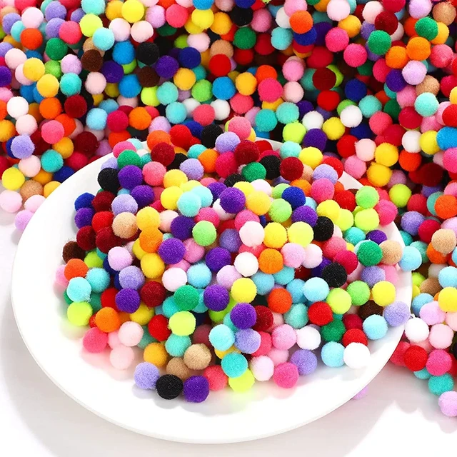 500pcs 3mm Tiny Pom Poms For Crafts