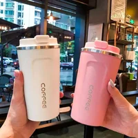 510ML Travel Stainless Steel Coffee Cup Thermal Mug Leak-Proof Thermos Bottle Tea Coffee Mug Vacuum Flask Insulated Cups Hot 2