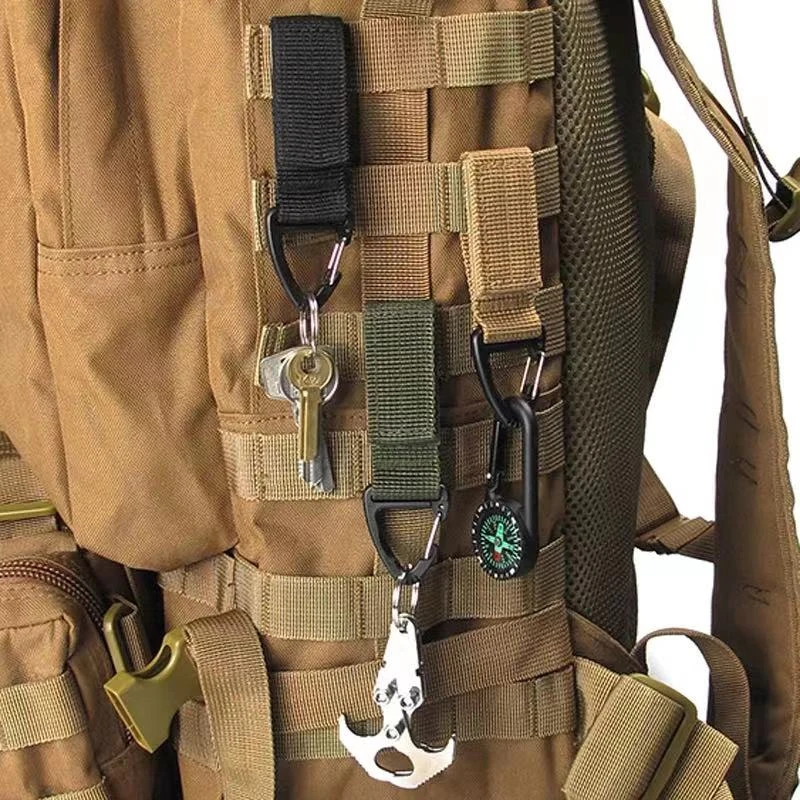 Glove hanging buckle rope storage buckle military fan tactical nylon carabiner multi-purpose outdoor glove storage tie