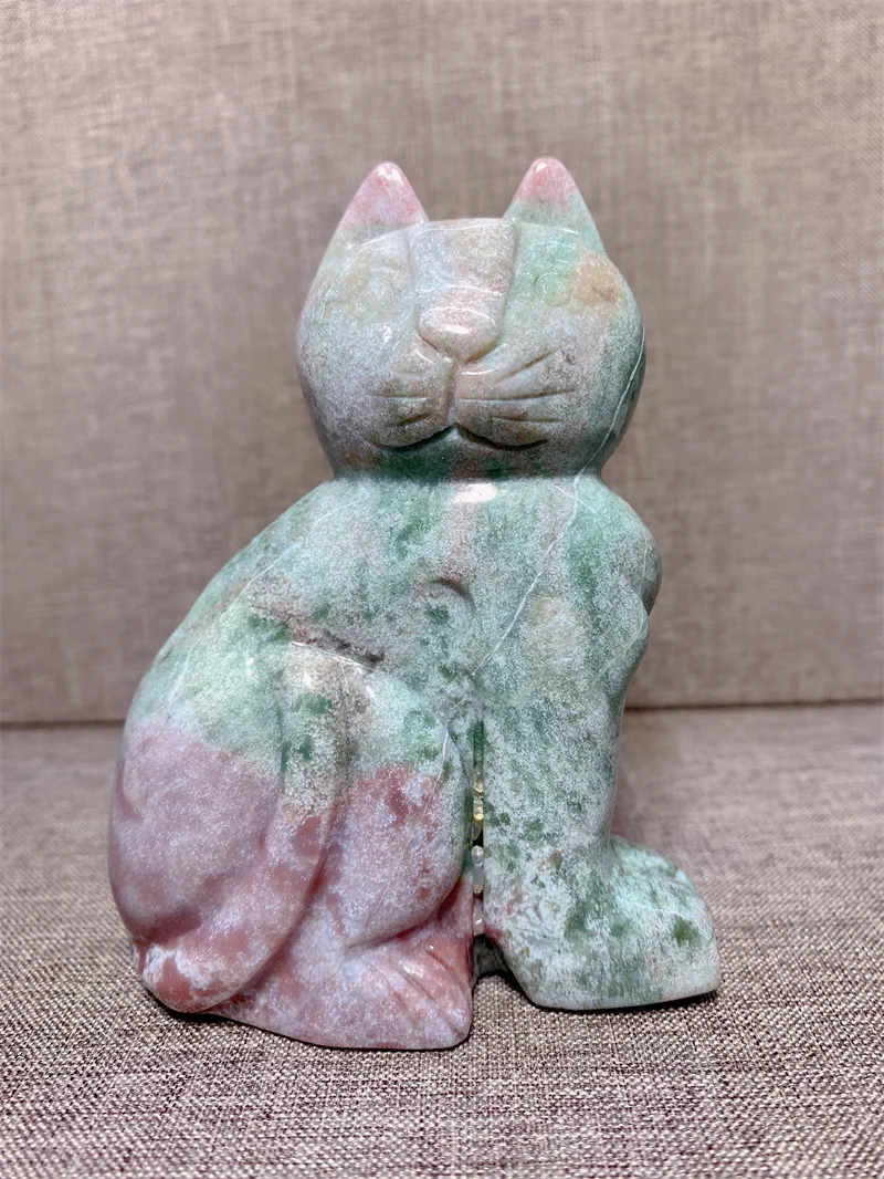 

Натуральная Океаническая яшма Кот резьба бесплатно форма барабанная плита Кристалл минерал мадагаскарская лечебная ладонь орнамент резьба чип