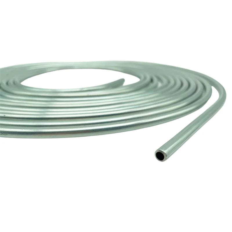 Brake Pipe Hose 3/16" 1/4" 5/16" OD x 25ft 7.62m Silver Plated Zinc Car Brake Line Hose Roll Tube Coil Corrosion Proofing