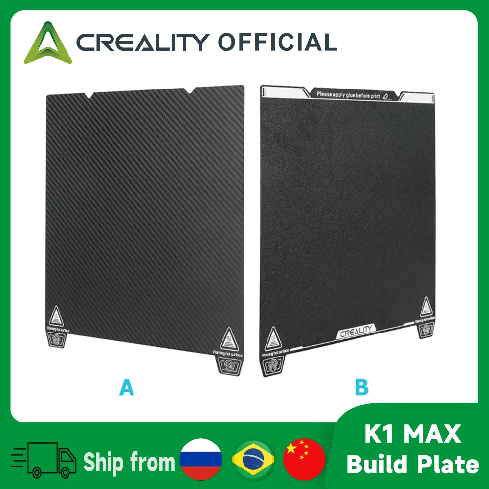 Creality K1 MAX Dual Sided PEI Build Plate Without Soft Magnetic Sticker 310x315mm K1MAX Printing Plateform Board Glossy Matte