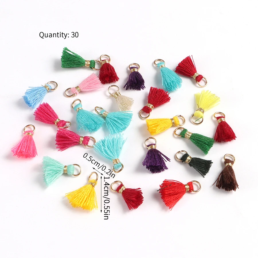 Tiny Tri Layered Keychain Tassels 30pcs Mini Tassel for Craft Jewelry Making Tassel for Earring Bookmark keychain tassels jewelry accessories