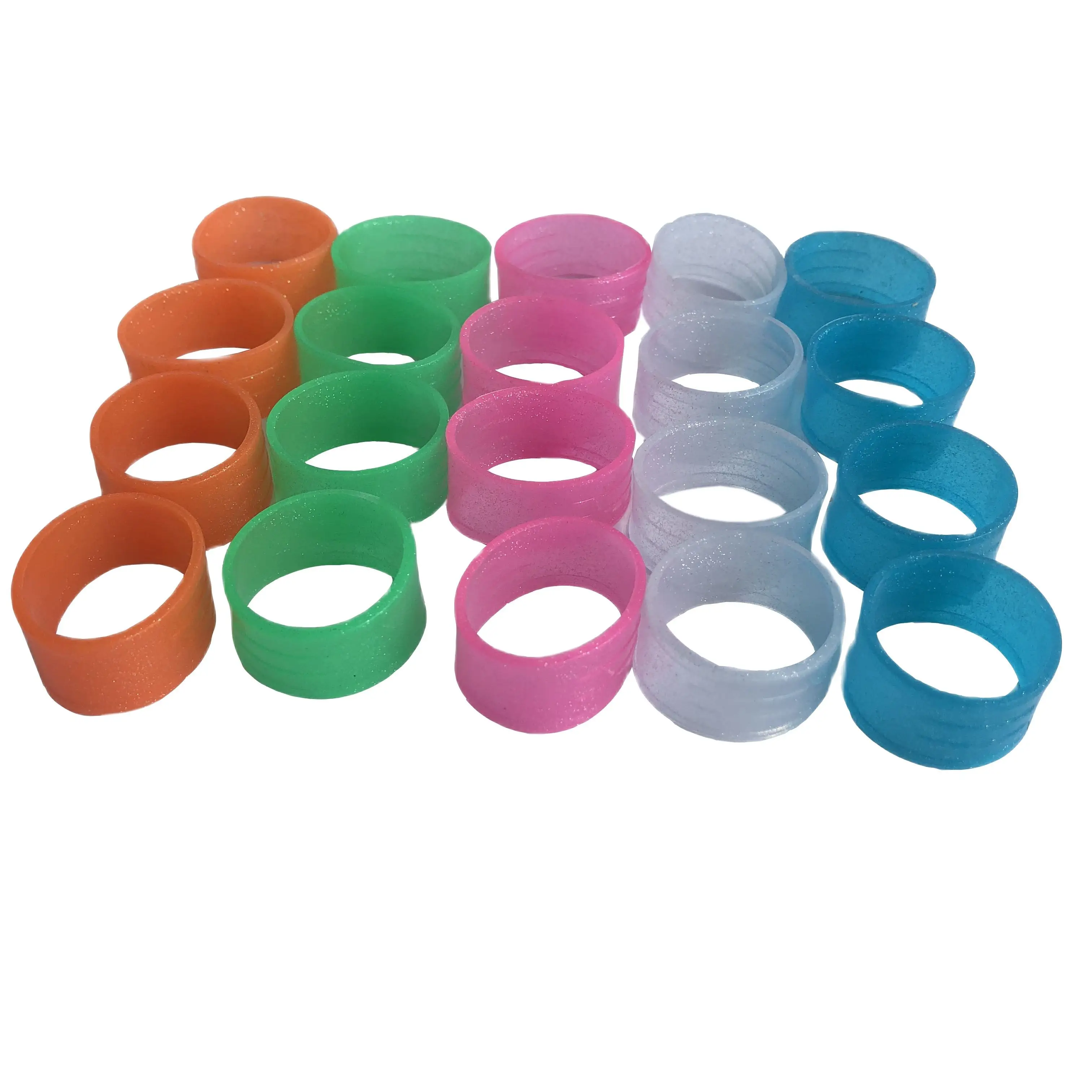 10pcs Retail tennis racket handles's silicone ring candy color fixed tennis overgrips sealing rings