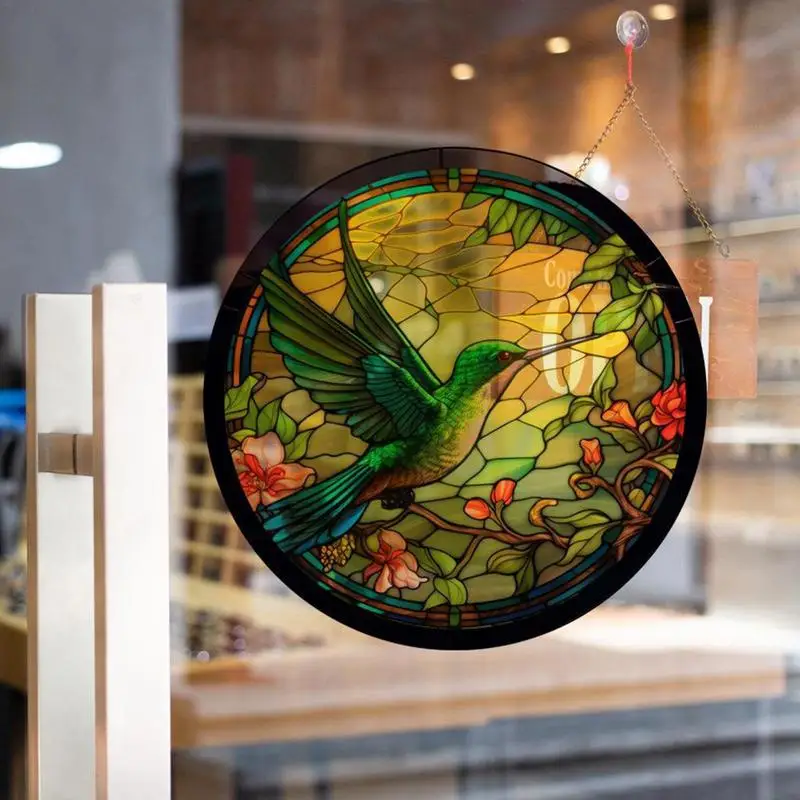 Hummingbird Window Decals Non-Adhesive Warning Sticker Double-Sided Design Decoration Tool Home School Dormitory And Hotel,hummingbird window decals