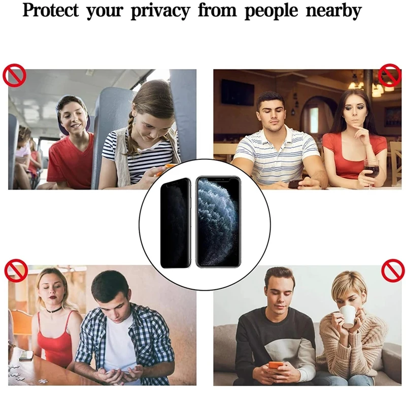 1-4Pcs Anti-spy Glass for IPhone 11 12 Pro Max Mini XS XR X Privacy Screen Protectors for IPhone 13 Pro MAX 7 8 Plus Anti Glare