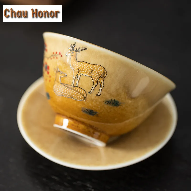 120ml Landscape Ceramic Tea Bowl Retro Kung Fu Tea Set Gaiwan Tea Tureen Drinkware Master Cup Teacup Teapot Teaware Home Decor