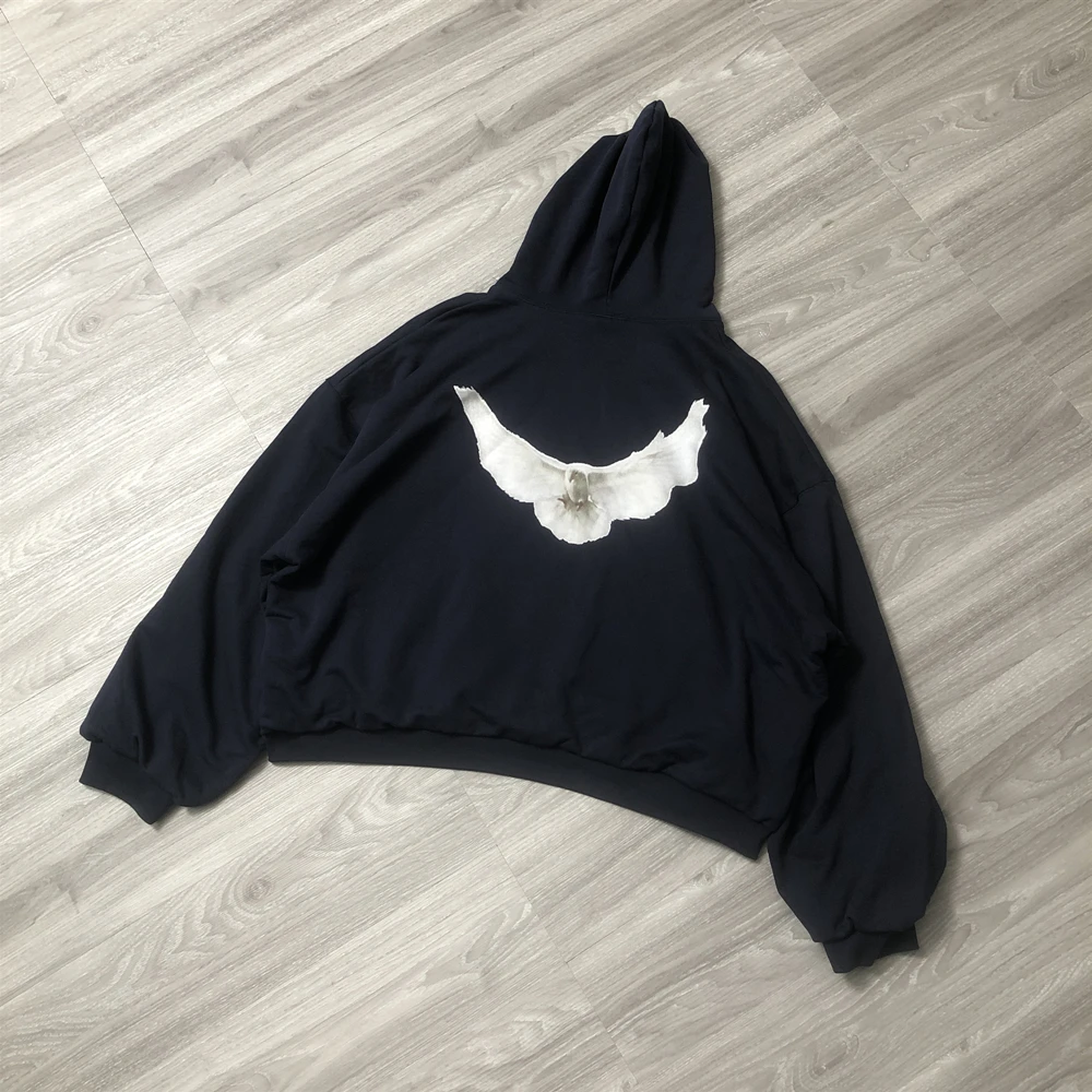 

Autumn and Winter Kanye DONDA YZY Street Apparel Best Quality 1:1 Dove Of Peace Loose Large Pullover Sweatshirt Men's Hoodie