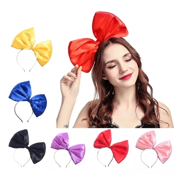 Cerchietto per fascia per capelli con fiocco per capelli da donna e ragazza, per compleanno, matrimonio, cosplay, festa in costume, Natale
