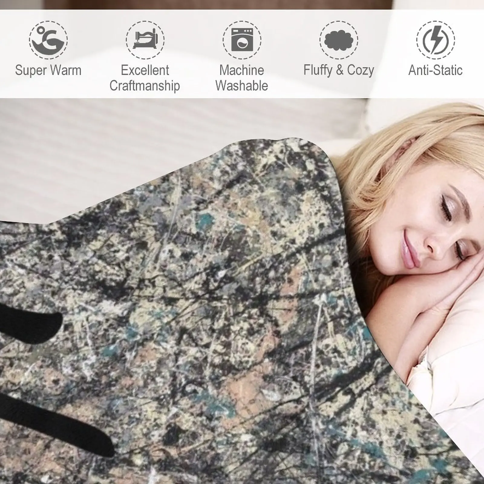 Jackson Pollock signature Throw Blanket Warm Blanket Heavy Blanket cosplay  anime - AliExpress