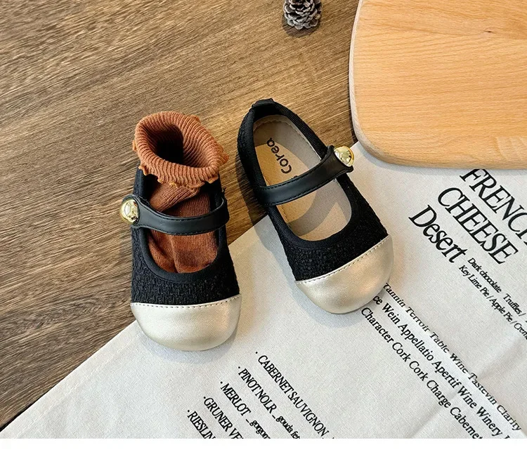Lässige Einzelschuhe für Kinder, kleine Lederschuhe mit weichen Sohlen, kleine duftende Wind-Prinzessinnenschuhe, Kinderschuhe im britischen Stil – Detail 13