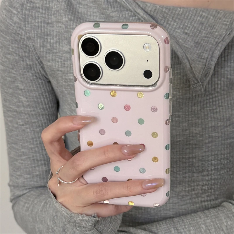 รูปสินค้า เคสโทรศัพท์สีสันสดใสสไตล์เกาหลี ชิคๆ สำหรับ iPhone ทุกรุ่น