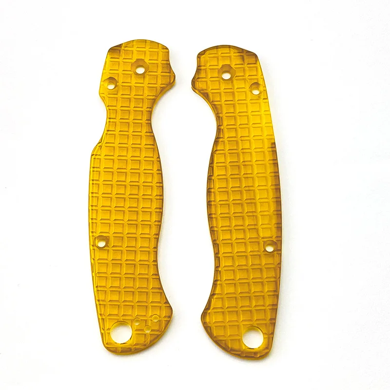 

Custom Made Transparent Ultem PEI Grip Handle Scales For Spyderco C81 Paramilitary 2 Para2 Knives DIY Making Accessories Parts
