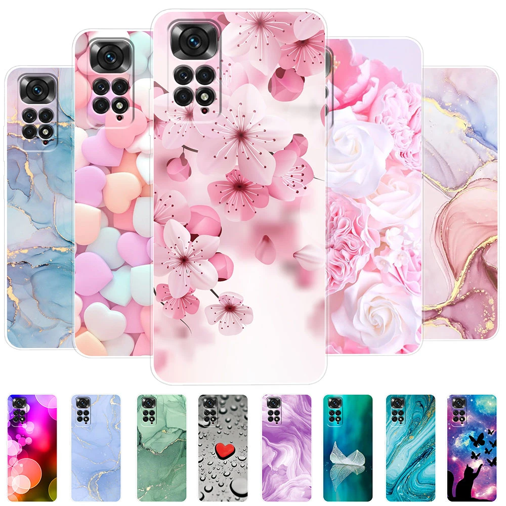 For Xiaomi Redmi Note 11 Cases Redmi Note 11s Cover Soft TPU Silicone