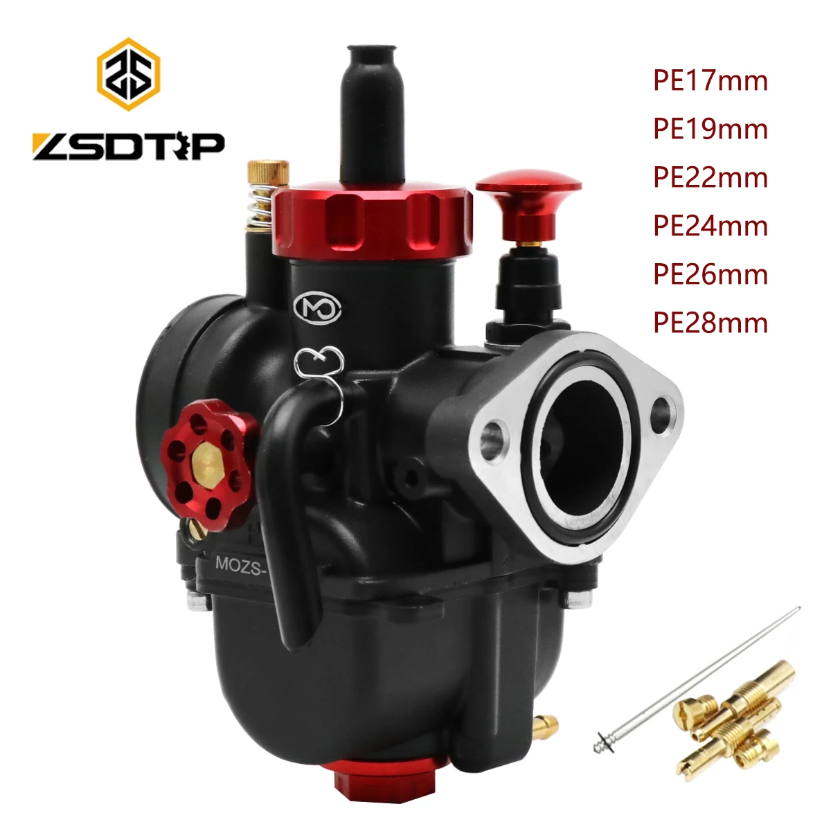 

ZSDTRP 2T 4T Carburetor PE17 19 22 24 26 28mm Flange Motorcycle Engine PE Carburetor With Jets For YAMAH KAWASAK SUZUK Dirt Bike