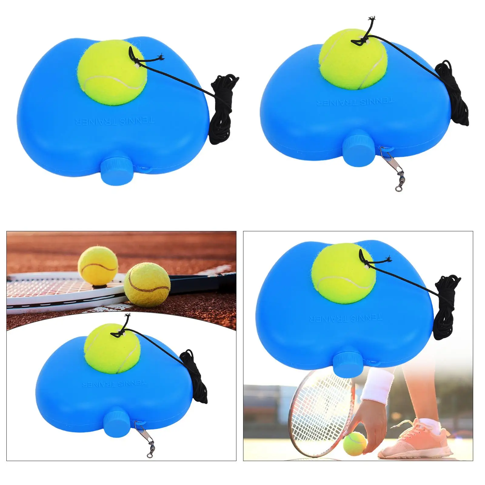 Tennis Trainer Rebound Ball with String Tennis Practice Device Base Solo Trainer Training Ball for Beginners