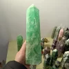 Huge Wand Natural Crystal Point Green Fluorite Tower Healing Stone Energy Ore Mineral Obelisk Home Office Degaussing Decor Gem 4