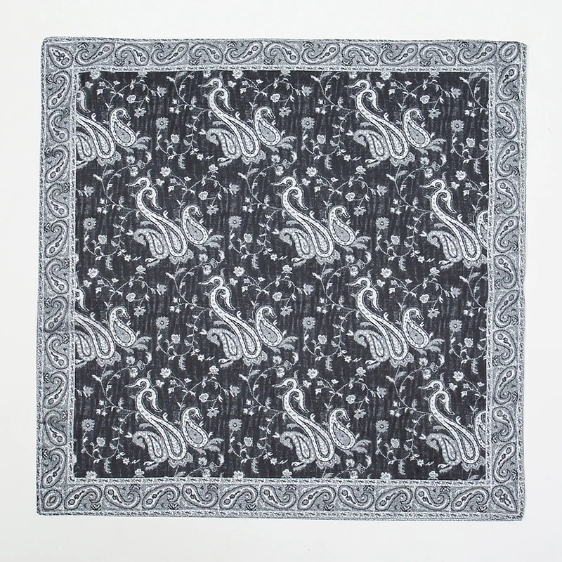 Luxus Paisley Print Satin Seidenschal Quadrat Bandana Hijabs für Frauen Halstuch Haarband Stirnband Schicke Haar-Accessoires – Detail 14