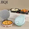 JIQI Household Electric Skillet Crepe Pancake Maker Double Side Heating Automatic Pizza making Machine Portable BBQ Frying Pan 4