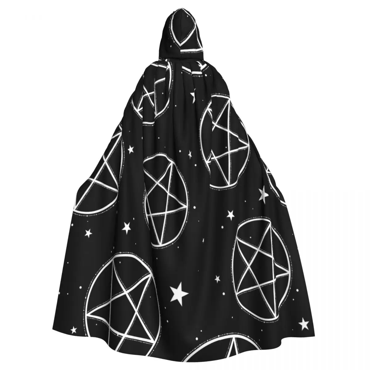 

Cosplay Medieval Costumes Pentagrams Pattern Hooded Cloak Capes Long Robes Jackets Coat Carnival