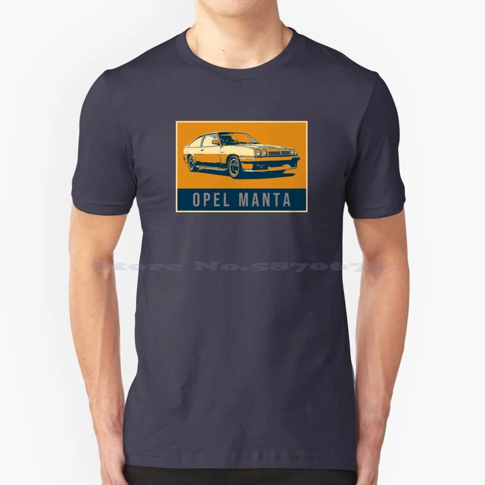 Illustrazione Pop Art Manta T Shirt 100% Cotone Tee Opel Gte Classic Car Hatchback Uk Boy Racer 70S 80S Tedesco