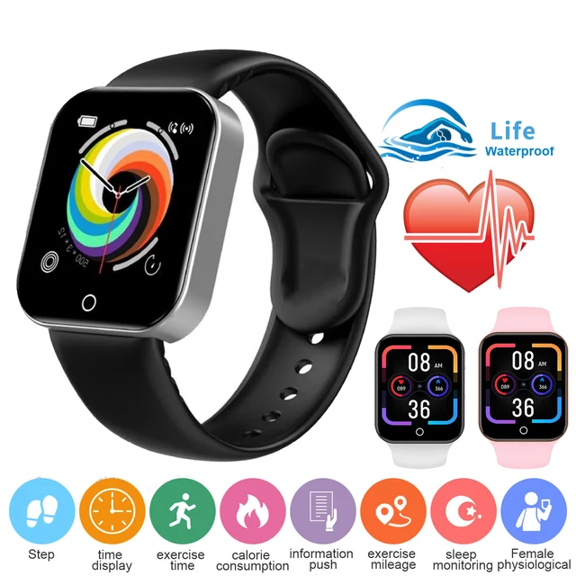 I7 Smart Watch for Women Men Kids Fitness Tracker Heart Rate Monitor Music Control Clock Digital Electronic Wristwatches 1