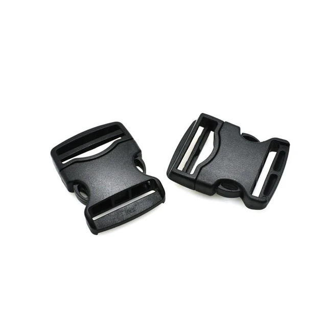 5/8 Inch Plastic Side Release Buckle Single Adjust Contoured Black