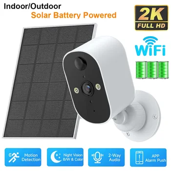 1080P WiFi Camera Solar Battery Outdoor Wireless Solar Powered Security Camera AI Motion Detection Two Way Audio Night Vision 1