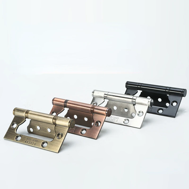 Stainless Steel Bearing Hinge for Wooden Door, Trench-Free, Heavy-Duty Flat Hinge, 4 in Thick stainless steel hinges,door hinges