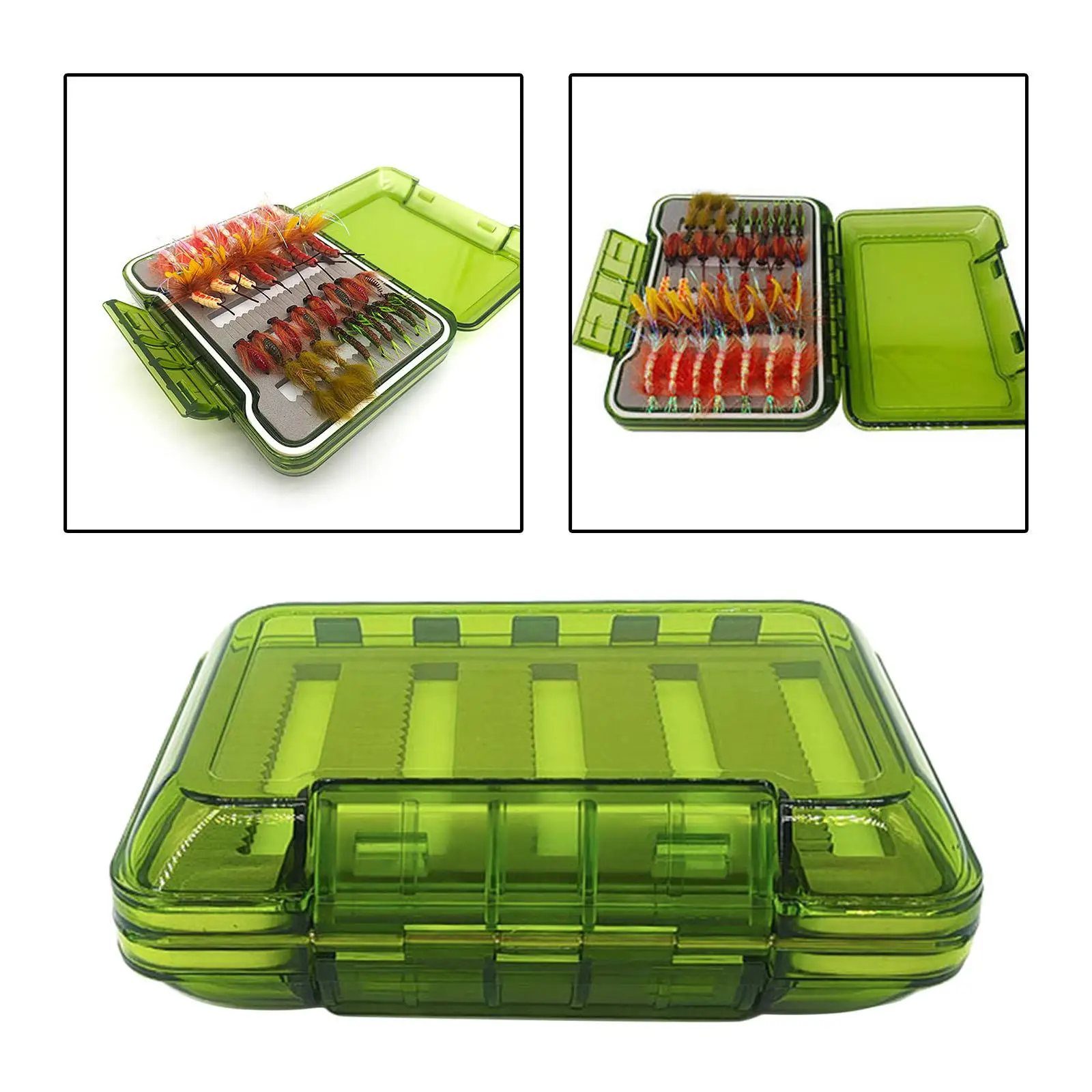 Waterproof Fly Box Fishing Baits Storage Box Clear Fishing Tackle Storage Case Fly Fishing Lure Organizer Fly Fishing Tackle Box