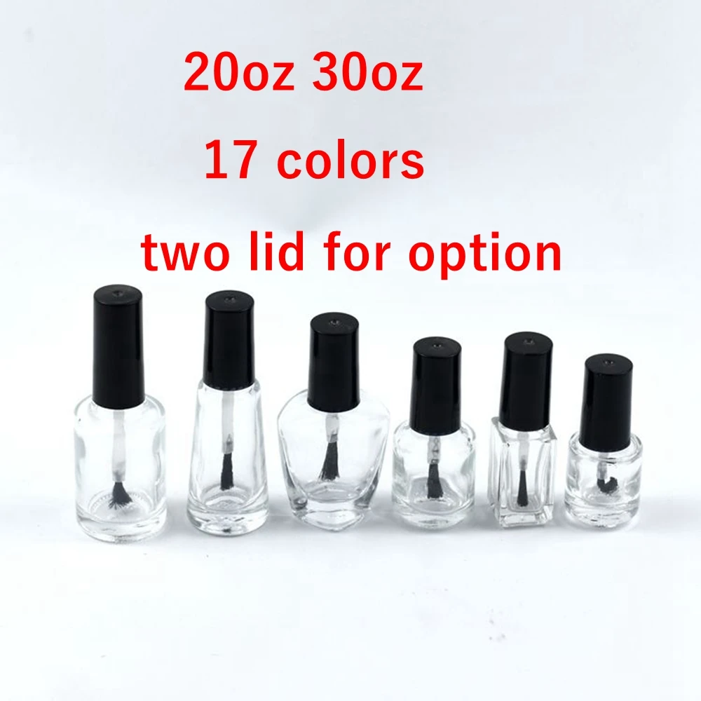 

clear glass cap nail polish bottles round empty bottles of glass container with brush 20oz 30oz cup