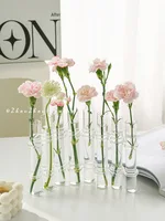 Creative Simple Clear Glass Vase Tubes Set Hanging Flower Arrangement Holder Transparent  Plant Container Home Room Decoration 1