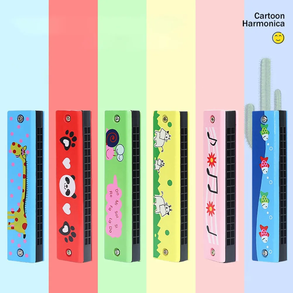 Wooden Harmonica Educational Gift Instrument Kids Mouth Music Organ Replacement Toy 1pcs Durable