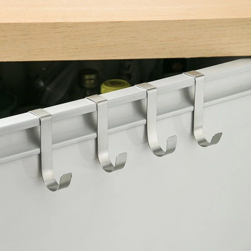 Description Picture 3 of itemMetal Hooks Kitchen Cabinet Door Back Hook Bathroom Hanging Rack Clothes Coat Hat Towel Hanger Storage Hook Office Accessories