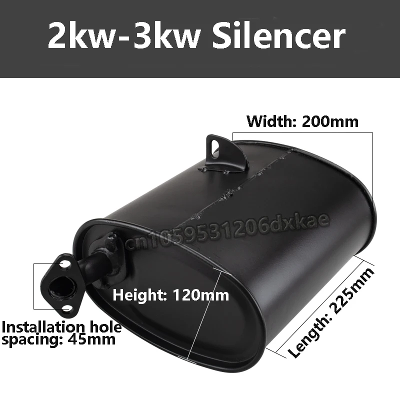 Exhaust muffler assy 2-3kw/5-8kw for gasoline generator air cooled Diesel engine water pump accessories silencer pipe part