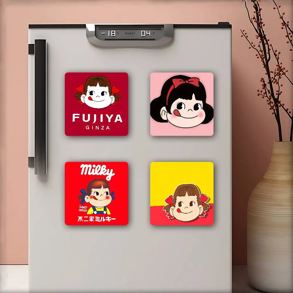كارتون لطيف مغناطيس شخصي مغناطيس الثلاجة شكل مربع الثلاجة جدار الباب الديكور