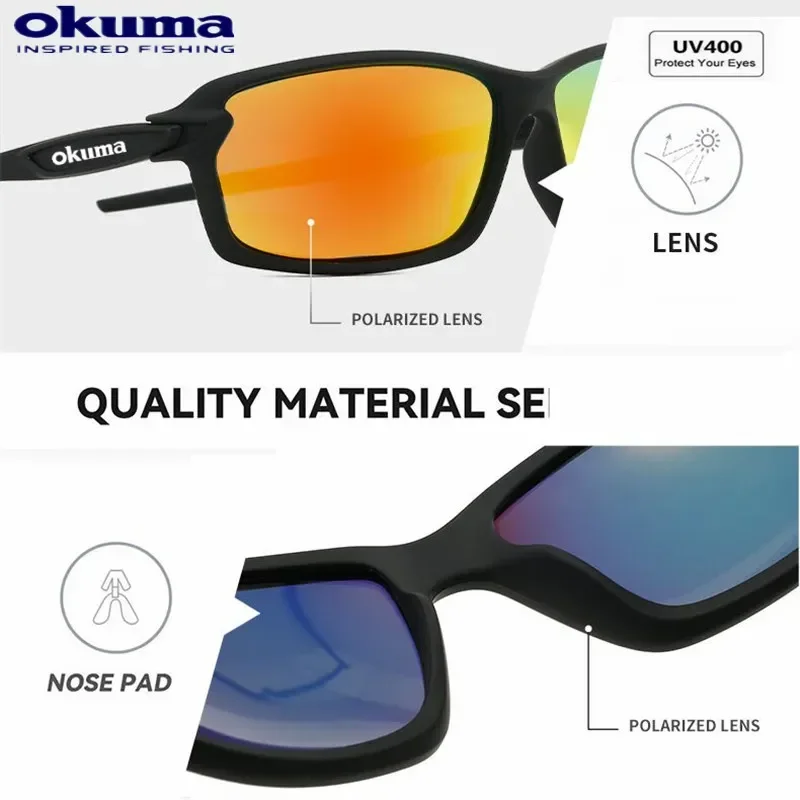 Okuma Polarized Sunglasses UV400 Men's and Women's Protective Outdoor Hunting Fishing Driving Cycling Travel Climbing Sunglasses