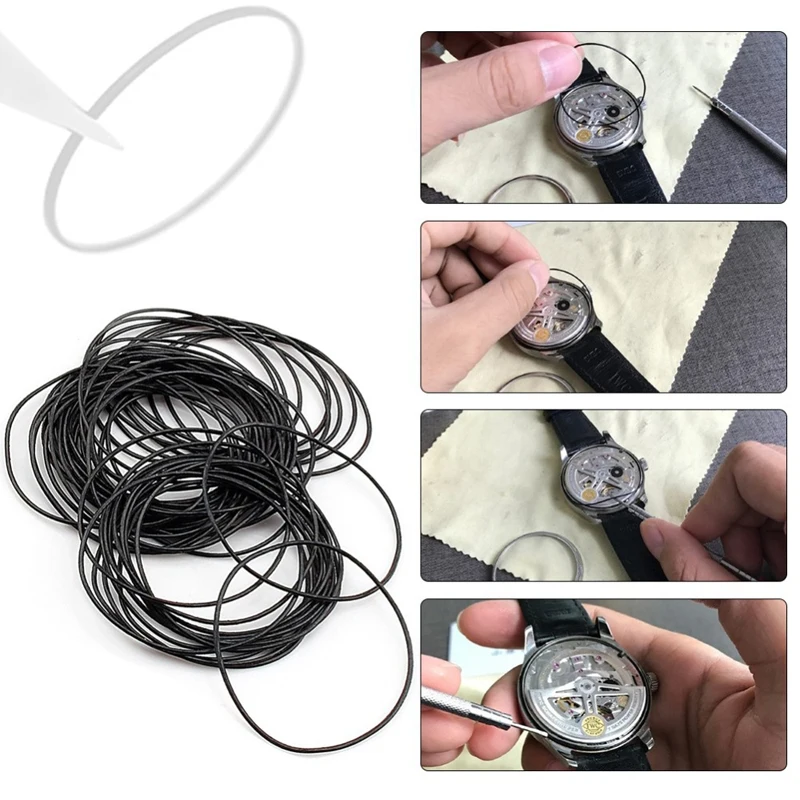 950/750pcs Watch Oring Waterproof Rubber Watch Back Cover Gaskets Watch Repair Tool For