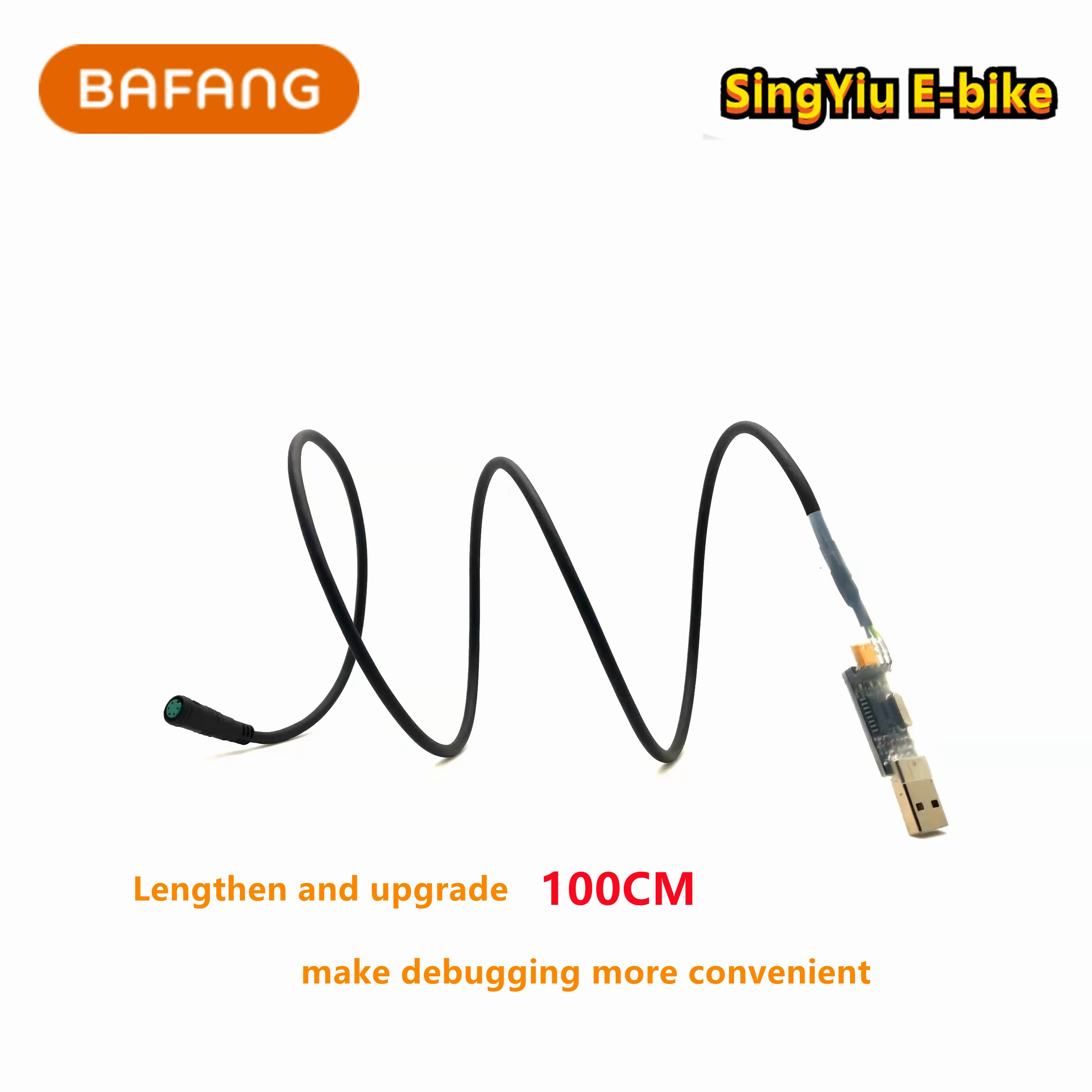 Bafang USB-programmeringskabel til 8fun / BBS01B BBS02B BBSHD Mid Drive / Center elektrisk cykelmotor programmeret kabel