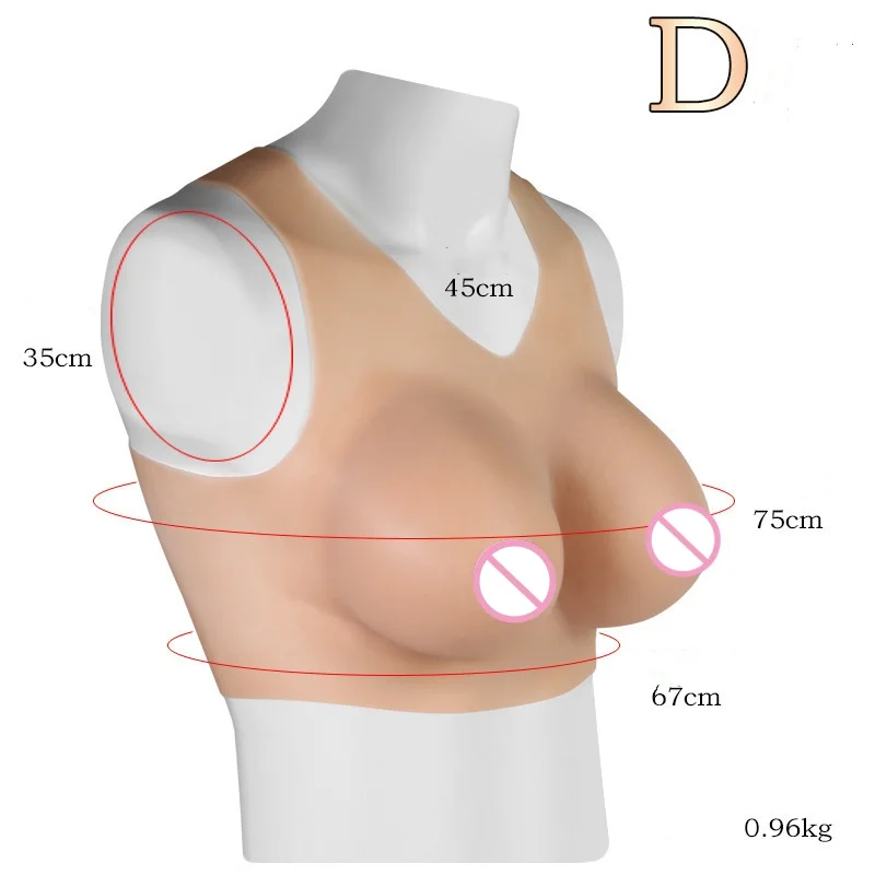 Multi-Size Silicone Breast Prostheses Female Wearable Male Breast Stick Cd Transvestite Transvestite Adult Cosplay Plate