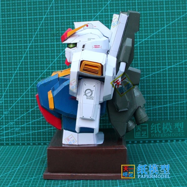RX178 MK2 Gundam Bust with Base 3D Paper Model DIY Gift Handmade Paper Art Toys 2