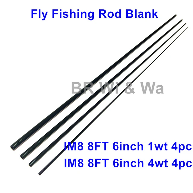 Fly Fishing Rod Blank IM8, 8FT, 6Inch, 1WT & 4WT Repair Rod Building DIY,  Private Custom Fishing Rod Material, BR Wi & Wa, 1Set