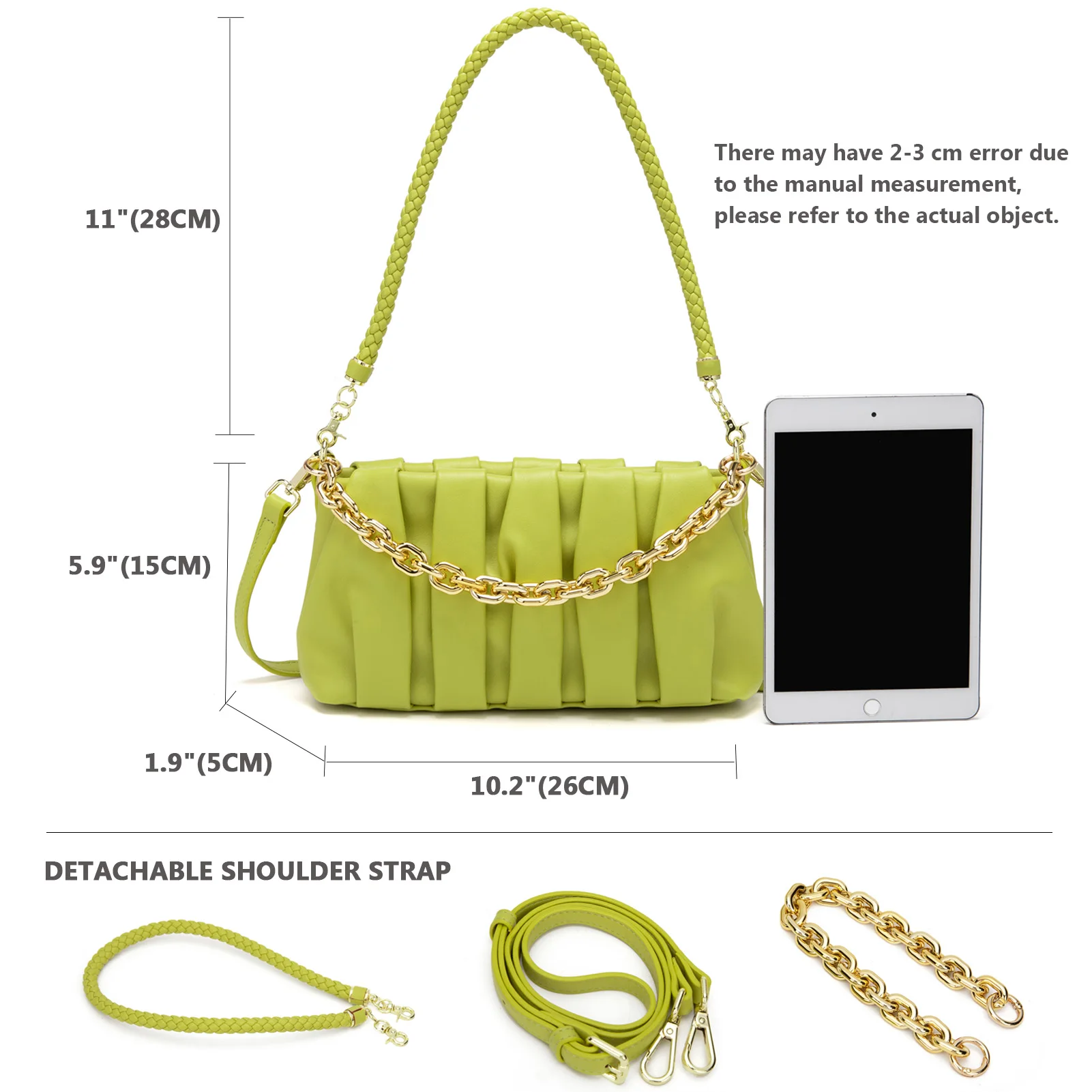 Small Crossbody Handbag Purse for Women Fashion Classic Shoulder Tote Bag Soft Clutch Chain Bag